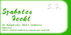 szabolcs heckl business card